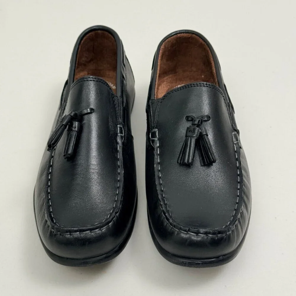 Florsheim Tassel Loafers Boys Size 5.5 M Black Leather Big Kids Dress Shoes